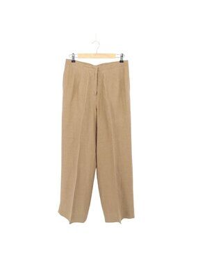 NWT J. Jill Brown Linen Wide Leg High Waist Pants 10